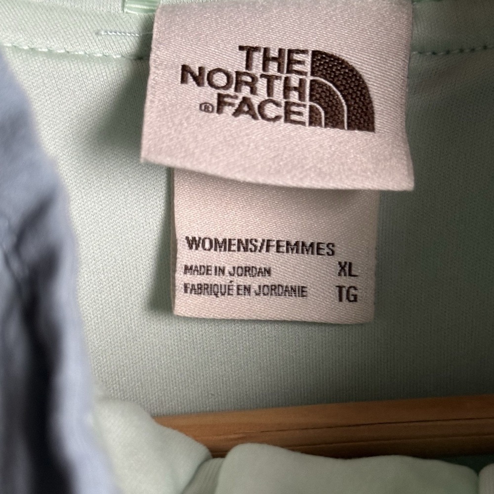 The North Face Pullover Women XL Blue Lime Colorblock Gorpcore Athleisure Hiking - Picture 2 of 8